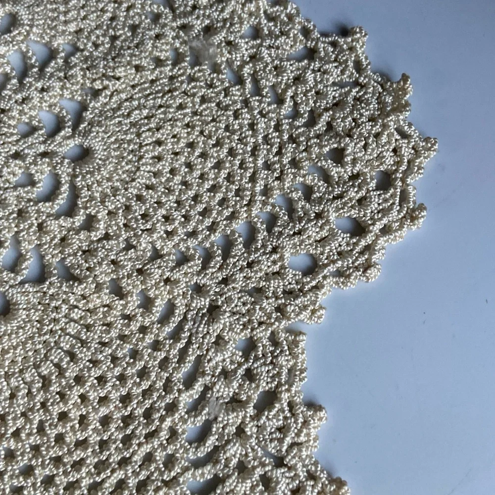 Hand Crochet Diamond Shaped Dresser Duster